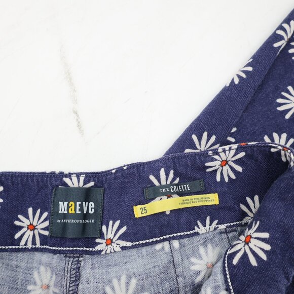 anthropologie pants Women's 25 Maeve The Colette Floral Crop Wide Leg Cotton - Picture 10 of 12